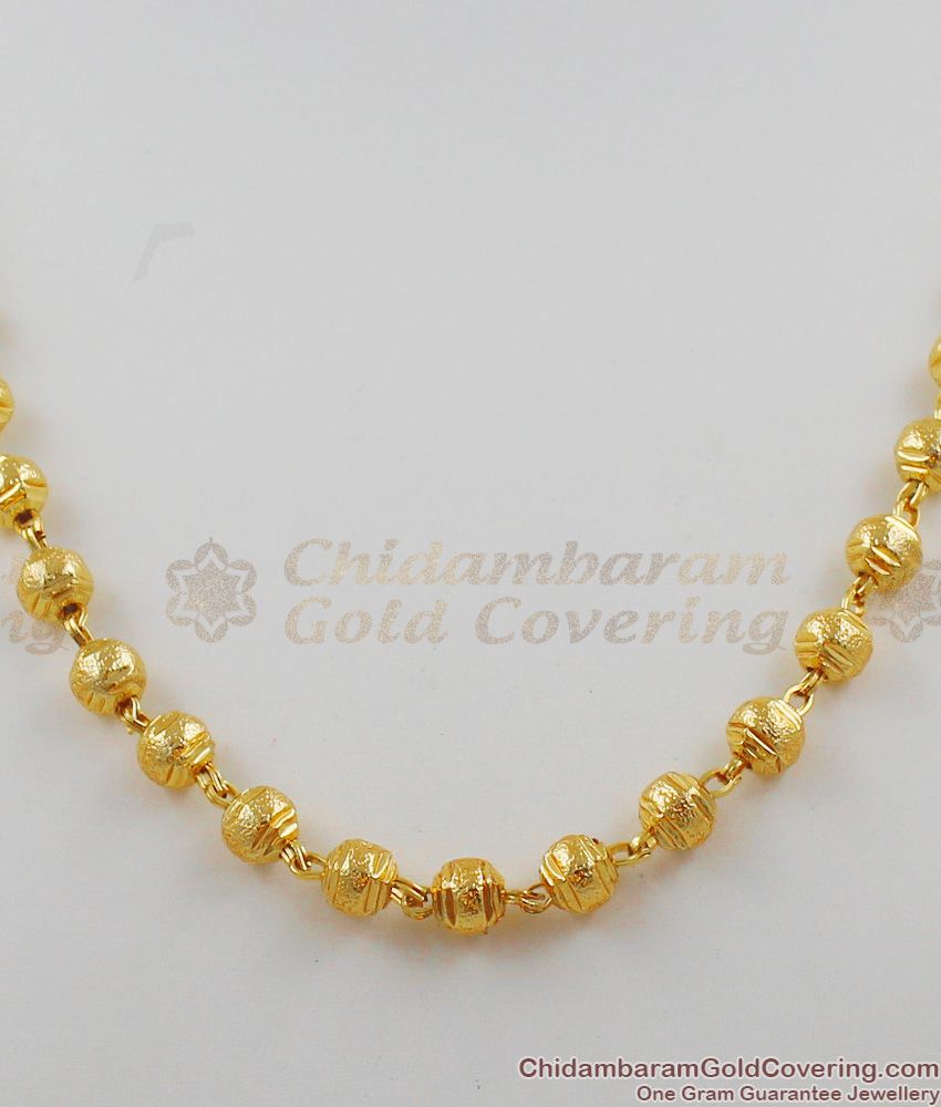 Supreme Gold Balls Design Necklace Chain Imitation Jewellery For Regular Use NCKN1162
