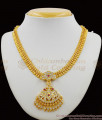 Attractive Bridal Wear Gold plated Impon Attigai Knitted Chain Necklace For Marriage NCKN1175