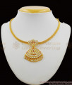 Beautiful Gold Multi Color Stone Impon Choker Necklace Swan Design For Ladies NCKN1179