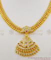 Artificial Mango Design Impon Multi Stone Attigai Necklace Bridal Jewelry NCKN1184