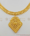 Trendy Design Pure Kerala Gold Plain Necklace With Big Attractive Dollar NCKN1197