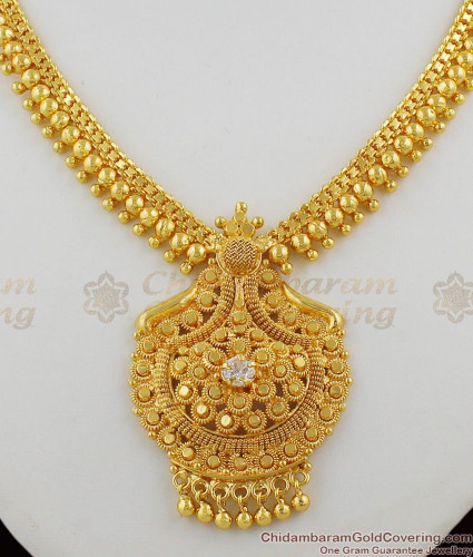 Beautiful AD White Stone One Gram Gold 