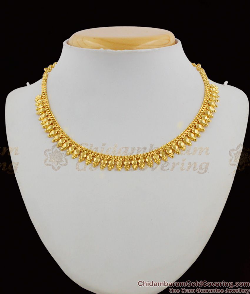 Mullaipoo Choker Model Light Weight Attigai Gold Inspired Bridal Necklace NCKN1224
