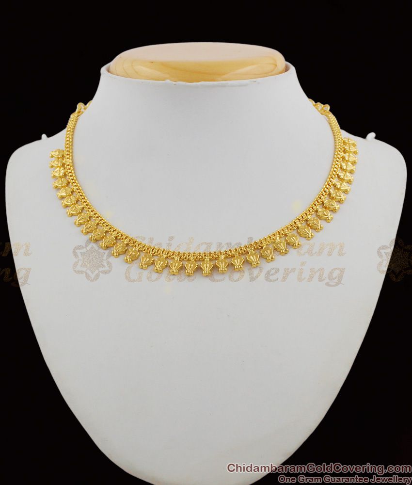 Attractive Kerala Gold Design Traditional Light Weight Attigai Necklace Collection NCKN1226