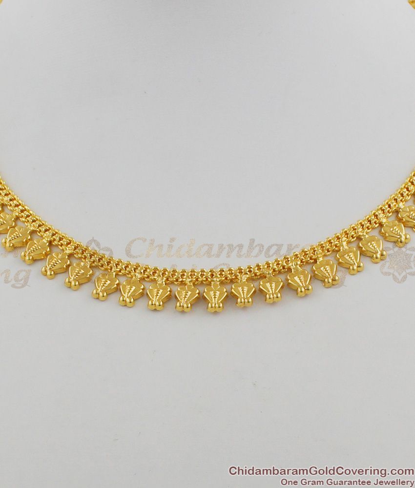 Attractive Kerala Gold Design Traditional Light Weight Attigai Necklace Collection NCKN1226