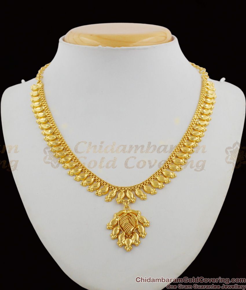 Calcutta Modern Design Gold Inspired Light Weight Necklace For Special Occasions NCKN1227