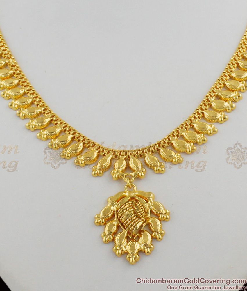 Calcutta Modern Design Gold Inspired Light Weight Necklace For Special Occasions NCKN1227