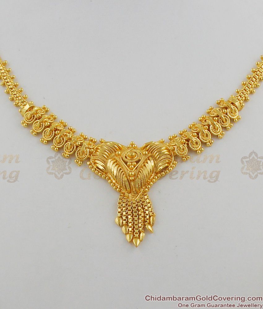 Beautiful Culcatta Light Weight Gold Plated Short Necklace Droplet Model NCKN1235 Beautiful Culcatta Light Weight Gold Plated Short Necklace Droplet Model NCKN1235