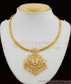 Grand Gold Model Impon Attigai Peacock Necklace Five Metal Imitation Jewelry NCKN1239