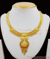 Bridal Set Two Gram gold Plated Jewellery Enamel Forming Necklace With Earrings NCKN1246