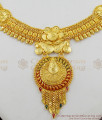 Bridal Set Two Gram gold Plated Jewellery Enamel Forming Necklace With Earrings NCKN1246