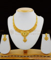 Grand Look Enamel Forming Gold Plated Necklace Bridal Set With Colorful Stones NCKN1250