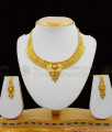 Attractive Two Gram Gold Bridal Necklace Combo Set With Earrings New Arrival NCKN1251