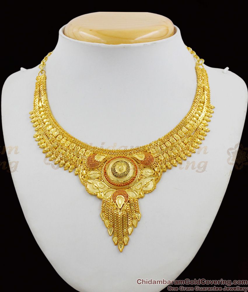 Bollywood Grand Design Full Forming Calcutta Bridal Necklace Collection For Womens NCKN1253