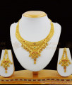 Magnificent Calcutta Forming Design Bridal Necklace Set With Earrings Bridal Jewelry NCKN1255