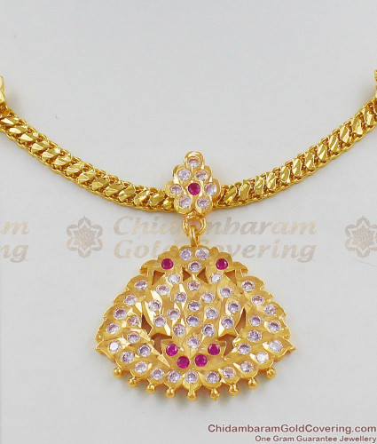 Panchaloga Gold Attigai With Pink And 