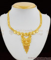 Calcutta Design Pure Gold Short Necklace Bridal Wear Jewellery For Ladies Online NCKN1280