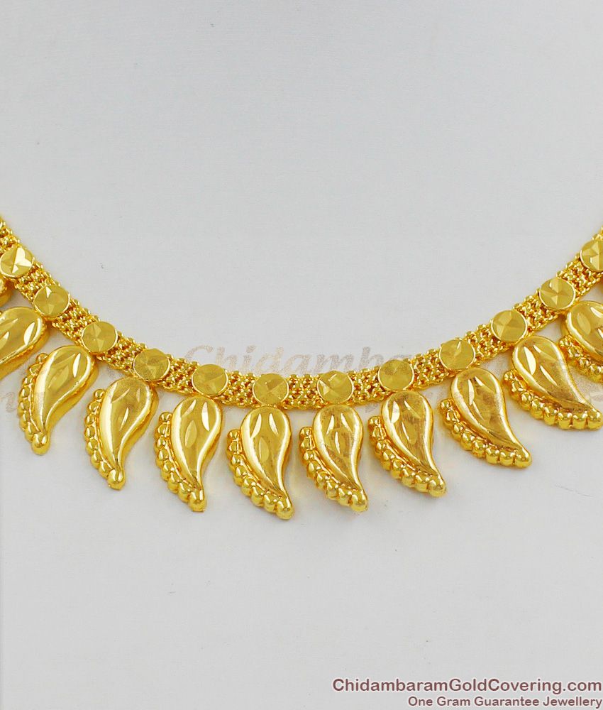 Tribal Touch Mango Leaf Choker Model Trendy Necklace Latest Fashion NCKN1284