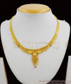 Two Gram Gold Simple Design Enamel Forming Short Necklace Jewelry With Earrings NCKN1297