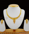 Enamel Forming Two Gram Gold Plated Bridal Set Necklace With Earrings Collection NCKN1298