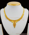 Trendy Model Enamel Forming Two Gram Gold Necklace Earrings Bridal Jewelry NCKN1300