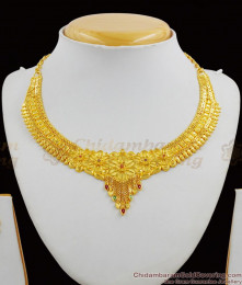 Pure Gold Forming Grand Calcutta Design Necklace Collection With Earrings Set NCKN1301 Pure Gold Forming Grand Calcutta Design Necklace Collection With Earrings Set NCKN1301