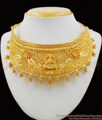 Grand Lakshmi Temple Jewelry Design Gold Choker Necklace NCKN1303 Grand Lakshmi Temple Jewelry Design Gold Choker Necklace NCKN1303