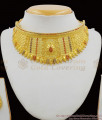 Grand Bollywood Gold Forming Choker With Pin Type Earrings Bridal Set NCKN1304
