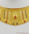 Grand Bollywood Gold Forming Choker With Pin Type Earrings Bridal Set NCKN1304
