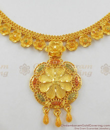 Beautiful Gold Forming Imitation Necklace Earrings Bridal Jewelry Set NCKN1331