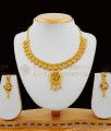 Marvelous Flower Model Gold Forming Necklace Bridal Wear Jewelry With Earrings NCKN1333