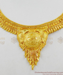 Plain Gold Forming Calcutta Design Bridal Wear Necklace Jewelry New Collection NCKN1340 Plain Gold Forming Calcutta Design Bridal Wear Necklace Jewelry New Collection NCKN1340