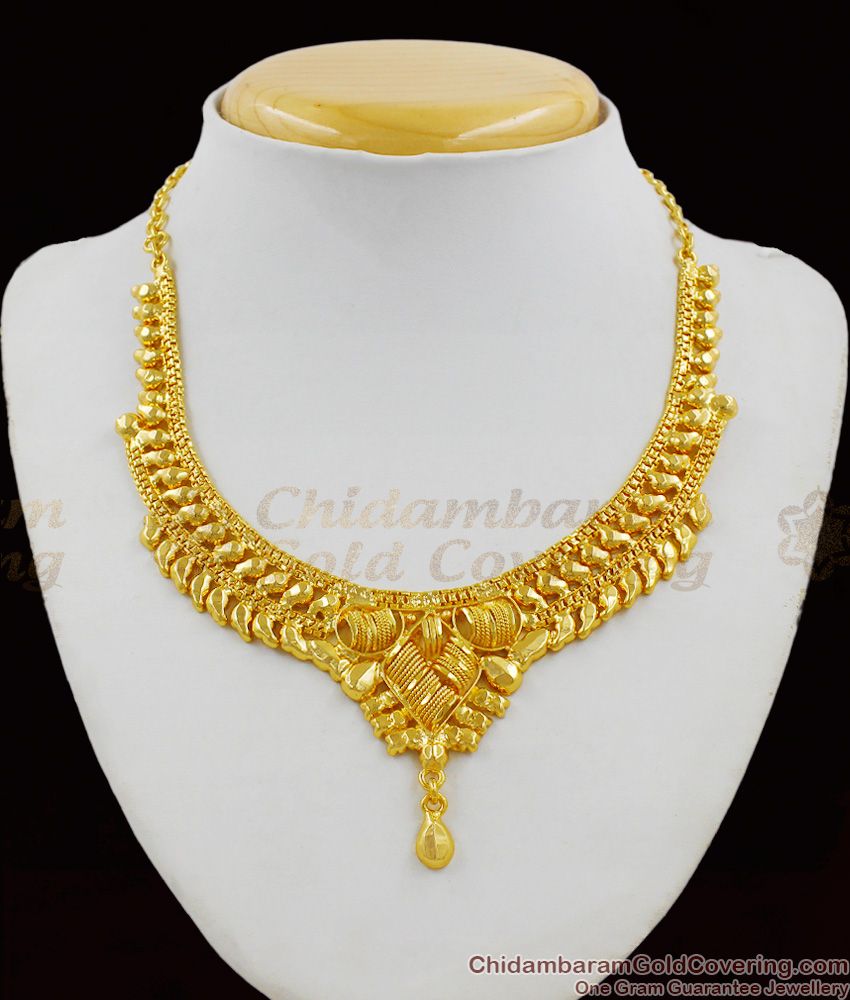 Tremendous Calcutta Design Gold Plated Bridal Necklace Jewelry For Ladies NCKN1343 Tremendous Calcutta Design Gold Plated Bridal Necklace Jewelry For Ladies NCKN1343