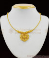Closed Neck Trendy Gold Plated Thin Chain Type Necklace With Guarantee NCKN1349