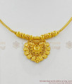 Closed Neck Trendy Gold Plated Thin Chain Type Necklace With Guarantee NCKN1349