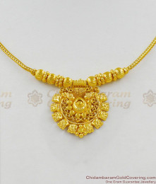 Closed Neck Trendy Gold Plated Thin Chain Type Necklace With Guarantee NCKN1349 Closed Neck Trendy Gold Plated Thin Chain Type Necklace With Guarantee NCKN1349