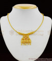 Ruby Stone Flower Dollar Net Pattern Gold Imitation Necklace Chain Classic Collection NCKN1350