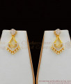 Party Wear Design White AD Stone Forming Gold Necklace Earrings Jewelry Set NCKN1367
