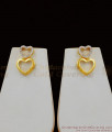 White Sparkling Stone Heart Pattern Gold Forming Valentines Gift Necklace Combo Set NCKN1369