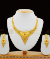 New Fashion Enamel Forming Gold Necklace Bridal Set With Matching Earrings NCKN1387