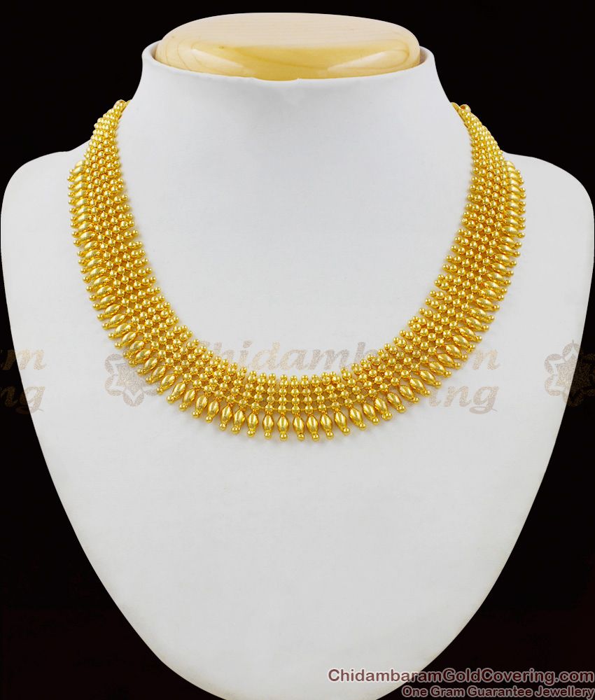 Kerala Gold Mullaipoo Model South Indian Necklace Collection For Special Occasion NCKN1402
