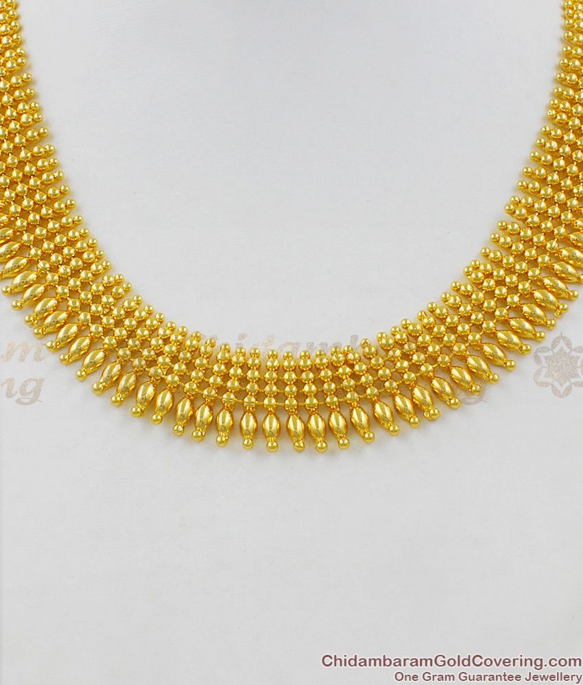 Kerala Gold Mullaipoo Model South Indian Necklace Collection For Special Occasion NCKN1402