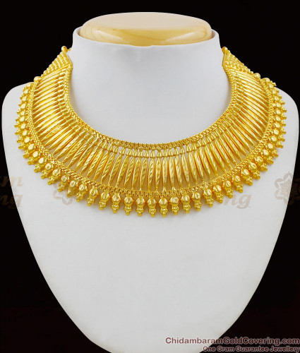 Grand Kerala Bridal Choker Necklace Collection One Gram Guarantee Jewelry  NCKN1403