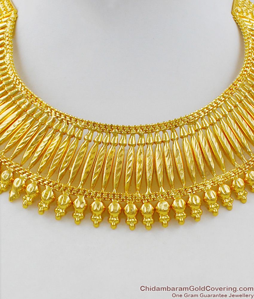 Grand Kerala Bridal Choker Necklace Collection One Gram Guarantee Jewelry NCKN1403