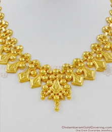 Pure Gold Anchor Model Beads Bridal Design Necklace With Guarantee NCKN1408