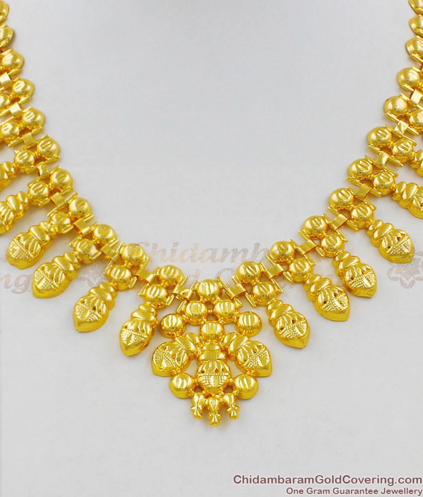Ladies Beautiful Gold Plated Bridal Necklace Collection At Lowest Price NCKN1409