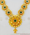 Hand Crafted Beautiful Palakka Gold Necklace Kerala Design Bridal Wear Jewellery NCKN1411