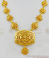 Majestic Flower Pattern Big Dollar Gold Plated Necklace Guarantee Jewellery NCKN1412