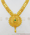 Dazzling Emerald Stone Bridal Wear Gold Plated Necklace Design NCKN1413