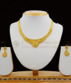 Two Gram Gold Light Weight Forming Necklace With Earrings Jewelry Combo Set NCKN1421 